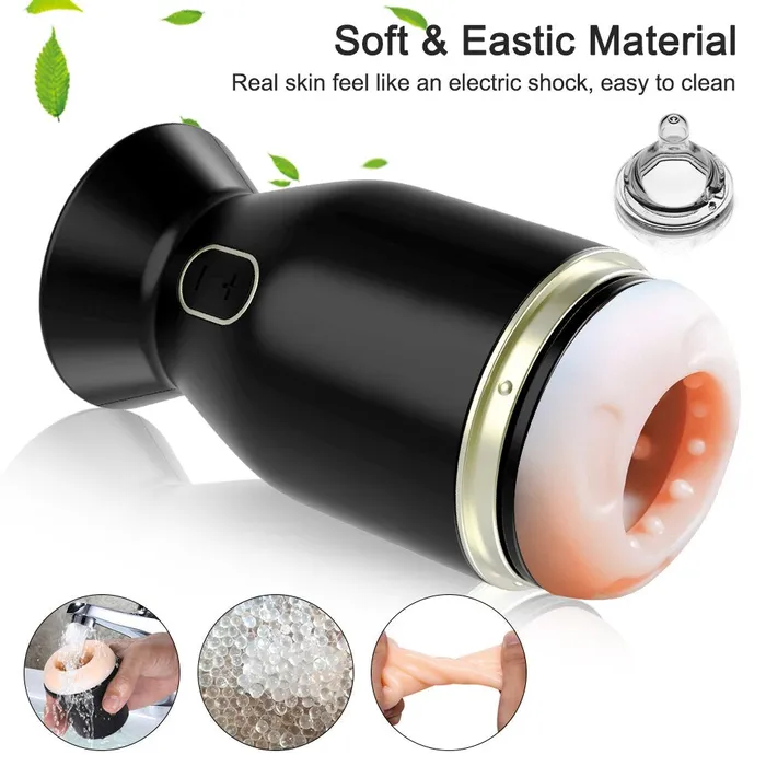 soniker Male Masturbators Automatic Sucking Real Vagina Vibrator Masturbation Glans Trainer Sex Machine Female Sex Toys