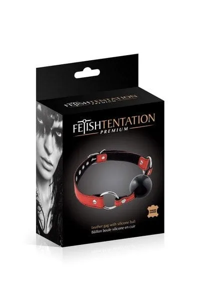 Fetish Tentation Fetish Tentation Premium Leather Gag with Silicone Ball Male Sex Toys Fetish Tentation Fetish Tentation Premium Leather Gag with Silicone Ball Male Sex Toys