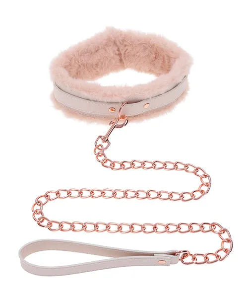 Sportsheets Couples Sex Mischief Peaches n CreaMe Fur Collar Leash 