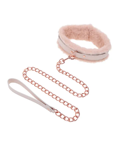 Sportsheets Couples Sex Mischief Peaches n CreaMe Fur Collar Leash 