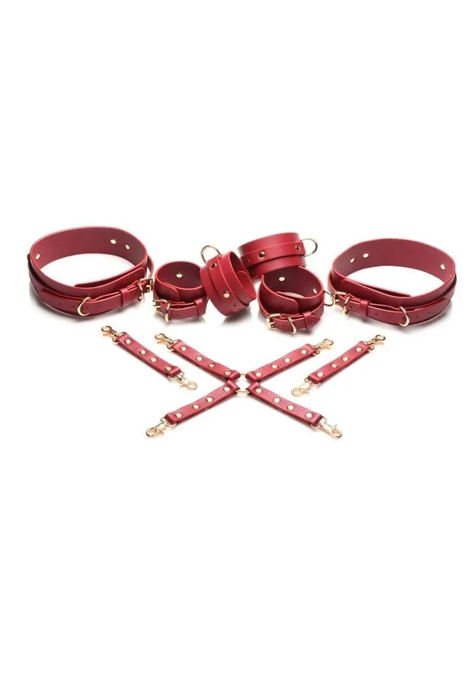 XR Brands Male Sex Toys Master Series Crimson Captive Hog Tie Restraints