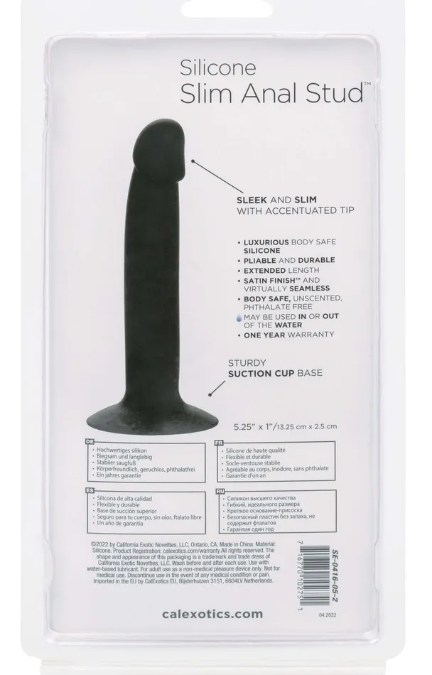 CalExotics Anal Silicone Slim Anal Stud Black CalExotics Anal Silicone Slim Anal Stud Black