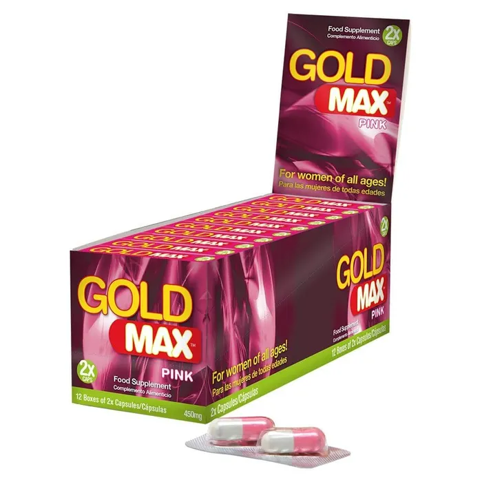 Goldmax Vibrators GoldMAX Libido Supplement 2 Pack For Women Pink 450mg