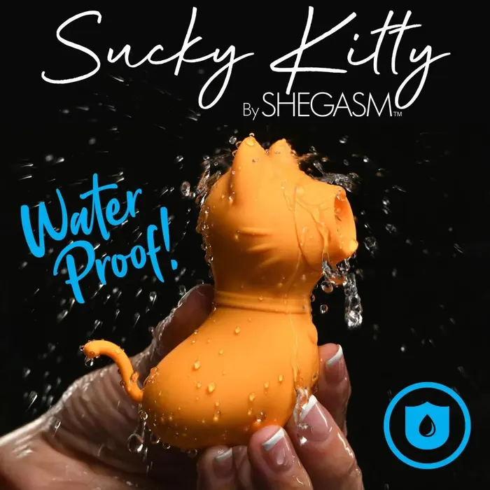 Shegasm Female Sex Toys Kitty Clit Suction Vibrator Sucky Kitty Silicone Clitoral Stimulator Orange