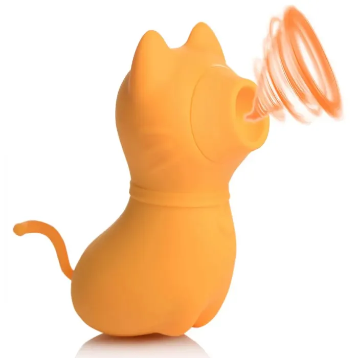 Shegasm Female Sex Toys Kitty Clit Suction Vibrator Sucky Kitty Silicone Clitoral Stimulator Orange