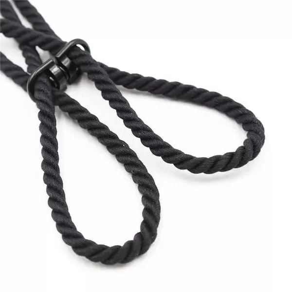 Anal Idea 2344DL Black Rope Hogtie Cuffs MEGA Deal