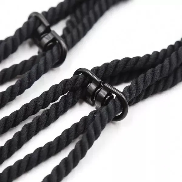 Anal Idea 2344DL Black Rope Hogtie Cuffs MEGA Deal