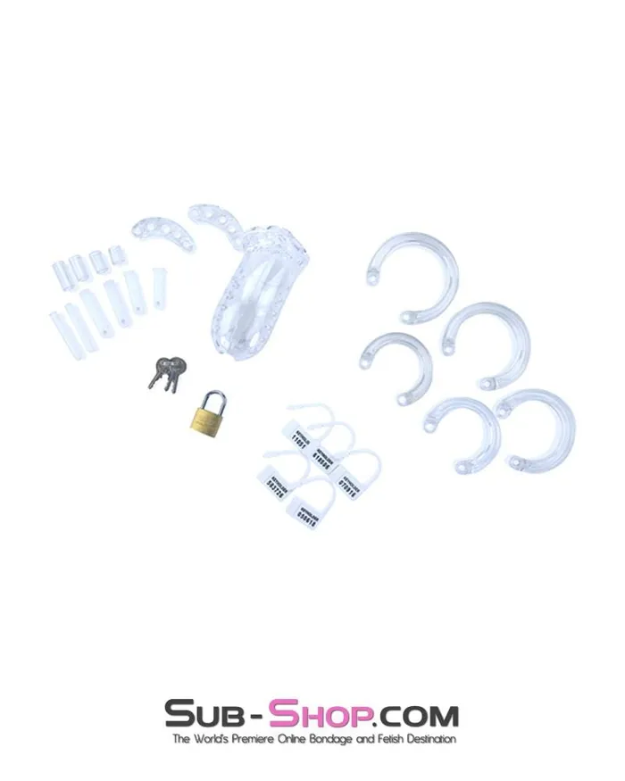 Aria 1623AR Short Stockade Clear Cage Male Chastity Device MEGA Deal Male Sex Toys