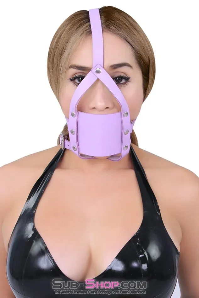 Autumn Vibrators 3428A Purple Silencer Panel Style Ballgag Trainer